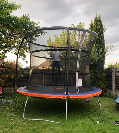 Jamie trampolining