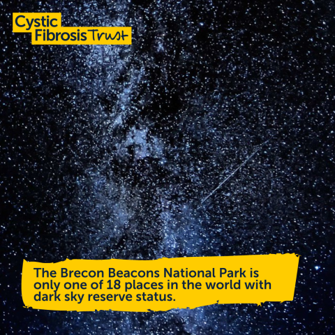 The Brecon Beacons National Park is one of only 18 places in the world with dark sky reserve status.