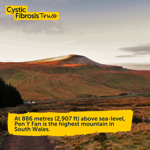 At 886 metres (2,907 ft) above sea-level, Pen Y Fan is the highest mountain in South Wales.