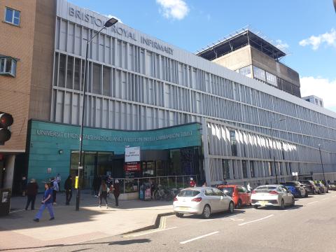 A photo of the outside of University Hospitals Bristol
