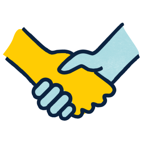 together hands