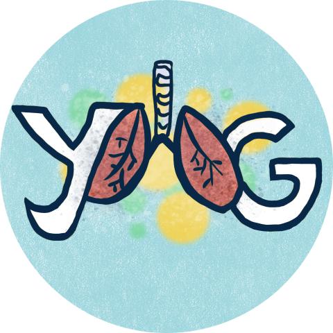 YAG logo - lungs represent the A