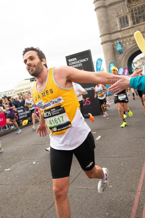 James Dunmore running the London Marathon