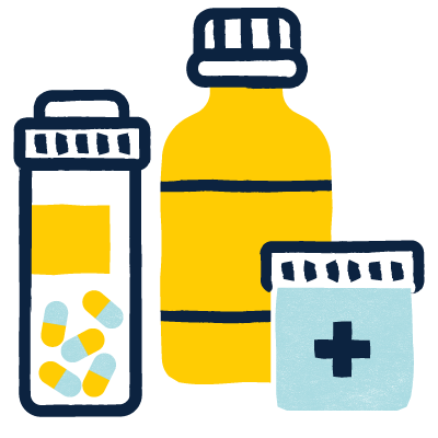 medicine bottles