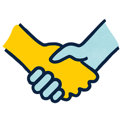 together hands